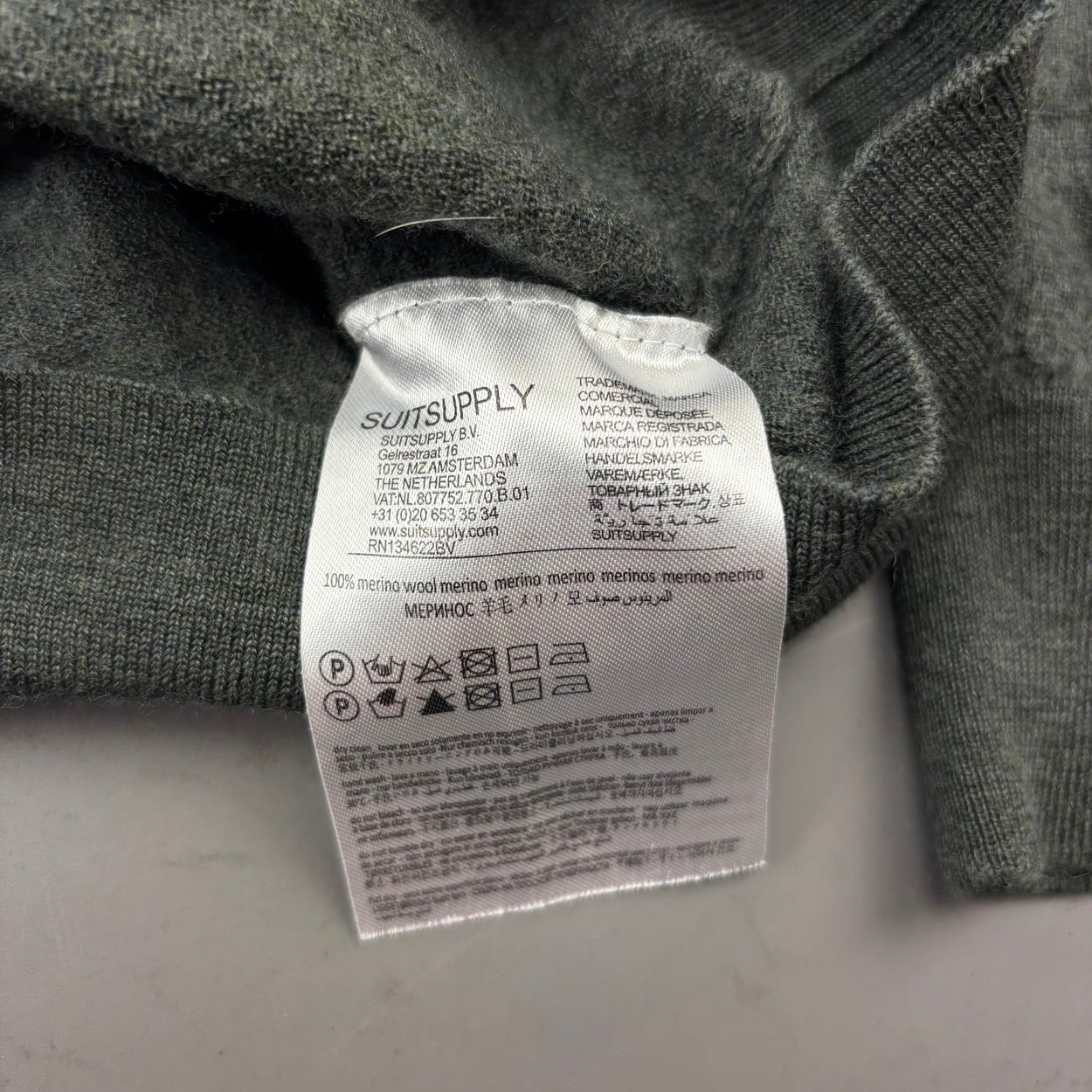 (1205) Dark Green Suitsupply Jumper - Men XS - Very Good - Revaleur