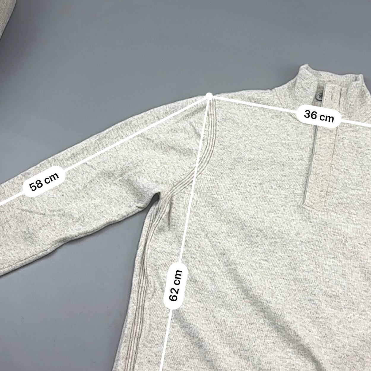 Beige Profuomo Half Zip - Men S - Very Good