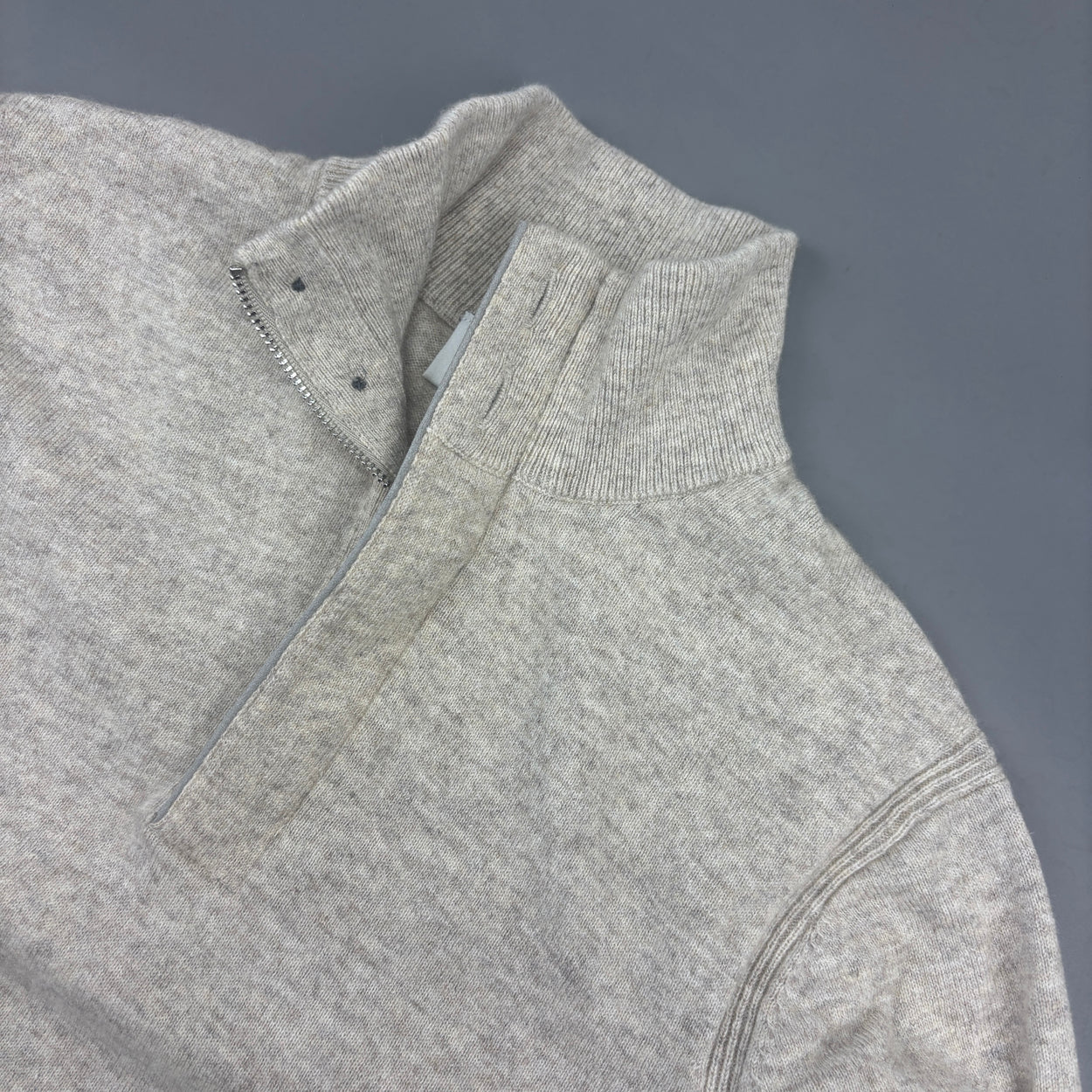 Beige Profuomo Half Zip - Men S - Very Good