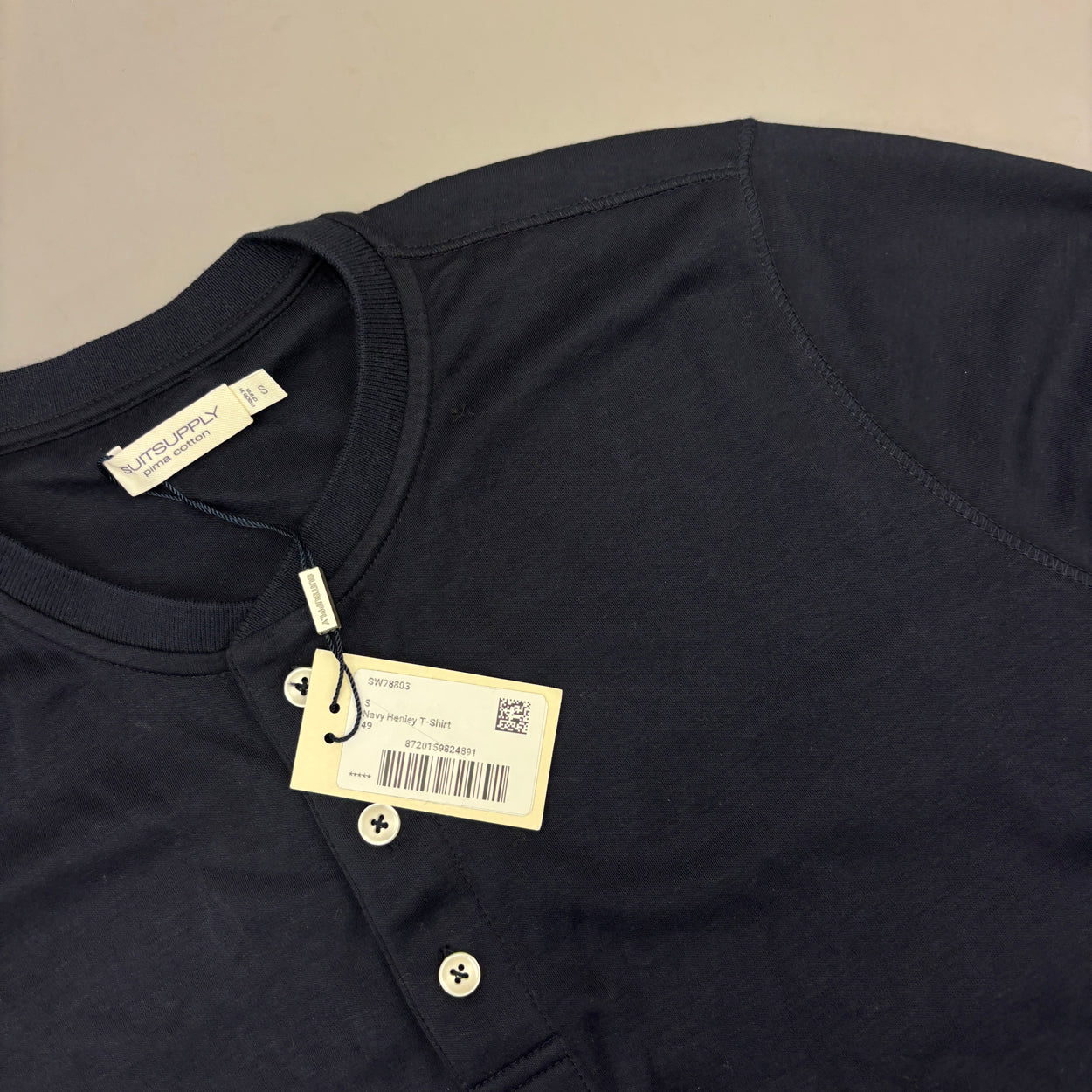 Navy Suitsupply Henley - Men S - New With Tags