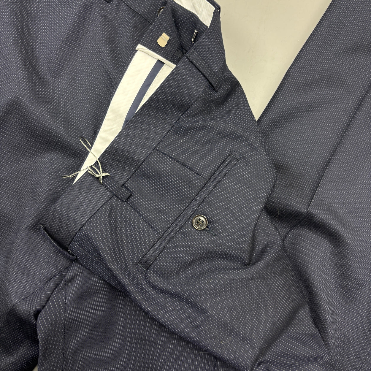 Blue/White Suitsupply Suit Pants - Men W40 - New With Tags