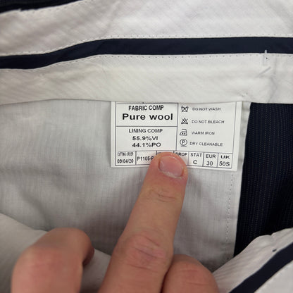Blue/White Suitsupply Suit Pants - Men W40 - New With Tags