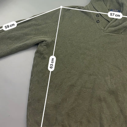 Khaki Ralph Lauren Buttoned Sweater - Men XXL - Very Good