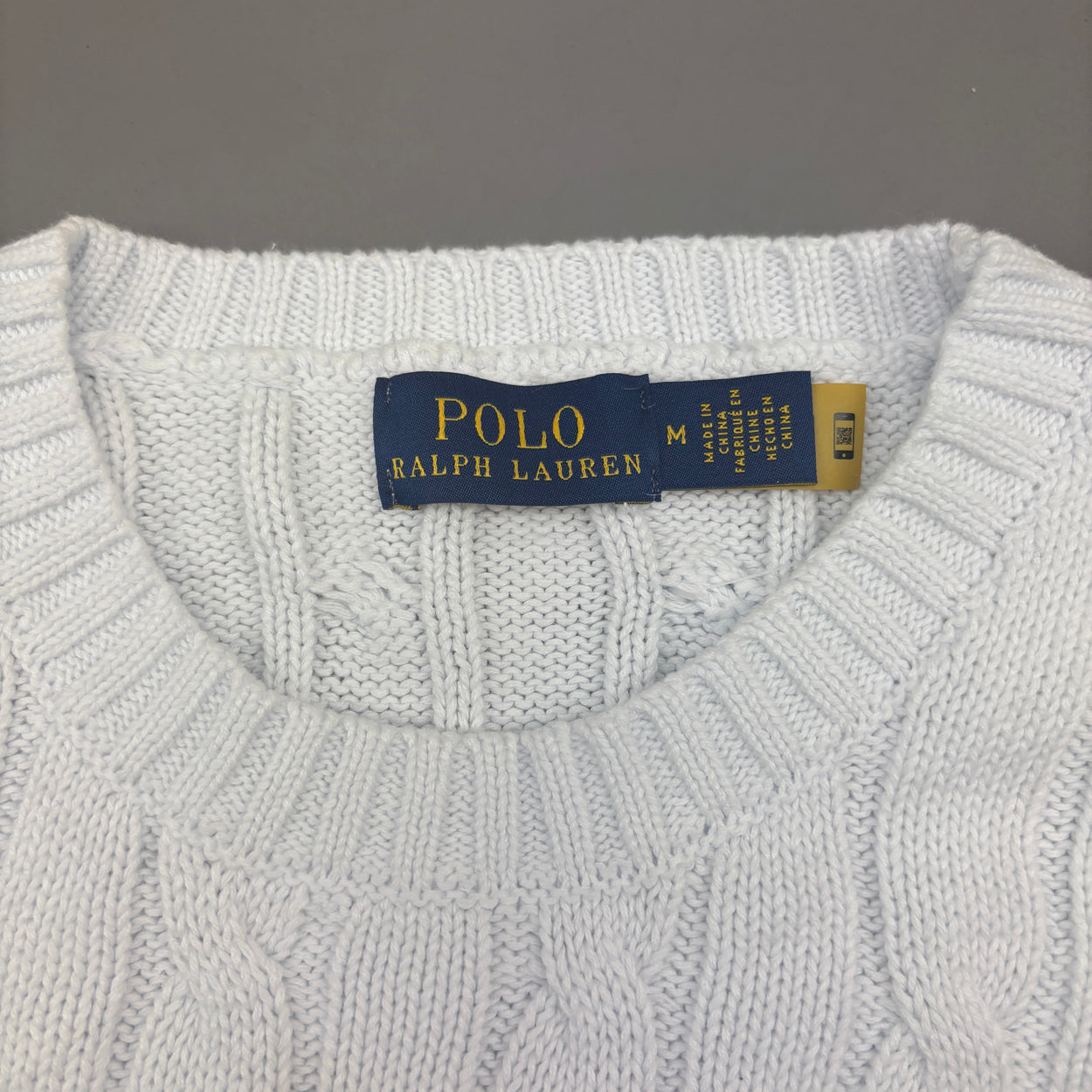White Ralph Lauren Knitted T-Shirt - Women M - Very Good
