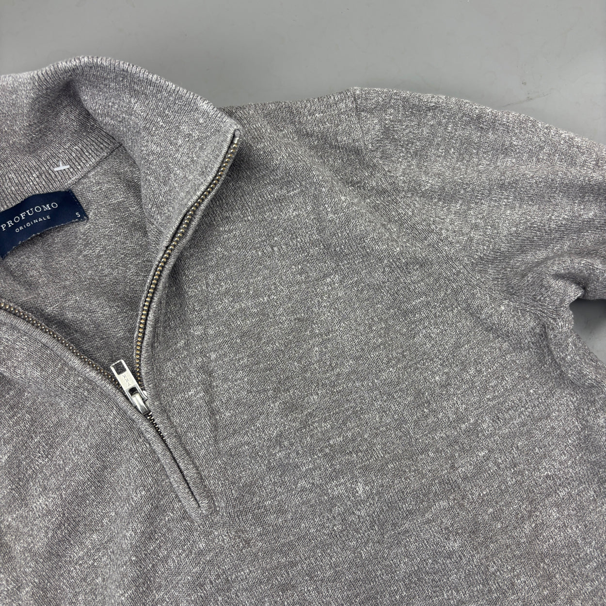 Grey Profuomo Half Zip - Men S - Very Good