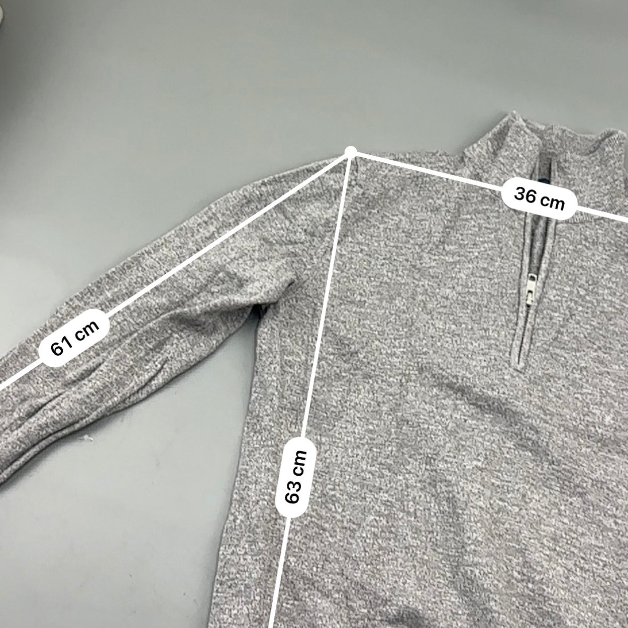 Grey Profuomo Half Zip - Men S - Very Good