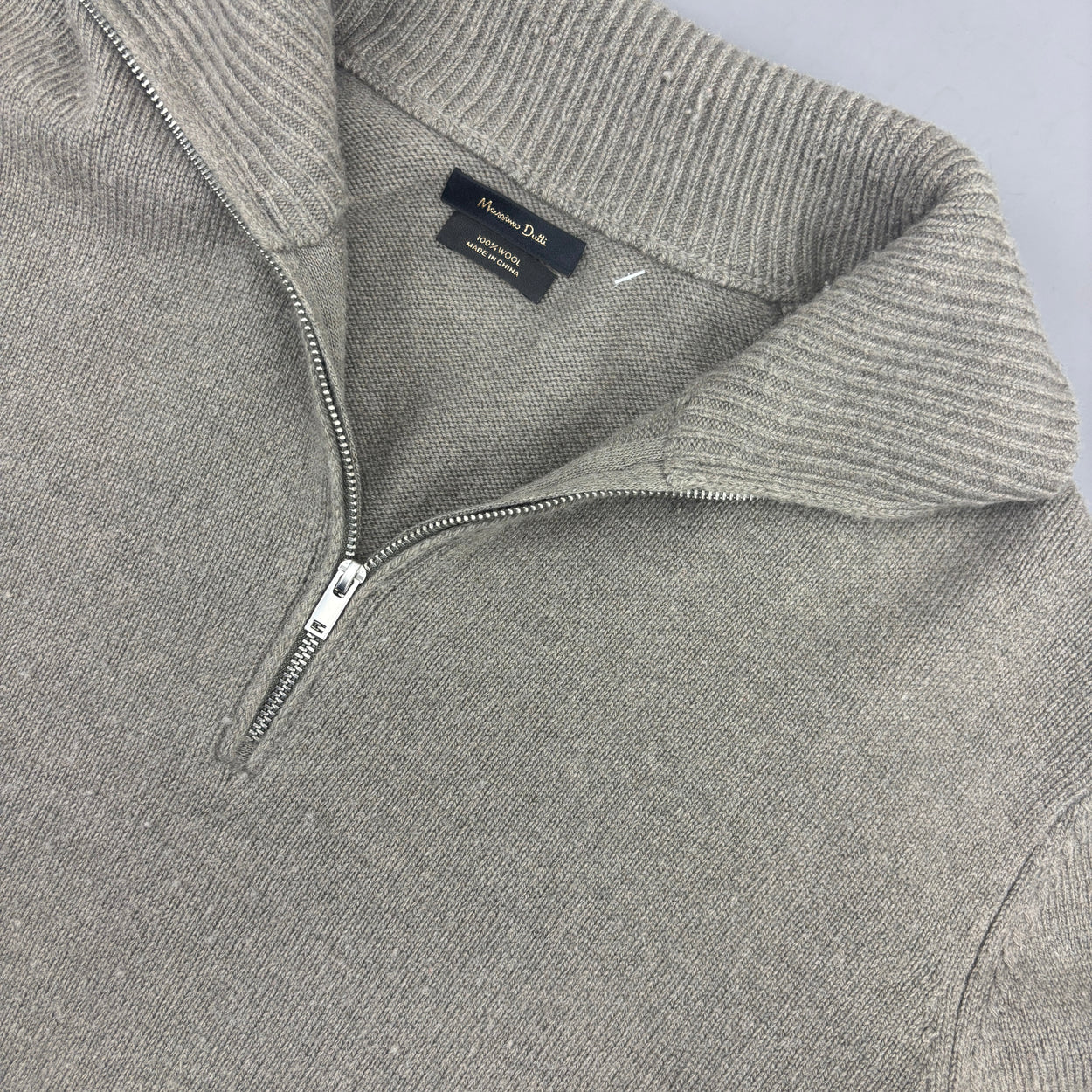 Beige Massimo Dutti Half Zip - Men M - Very Good