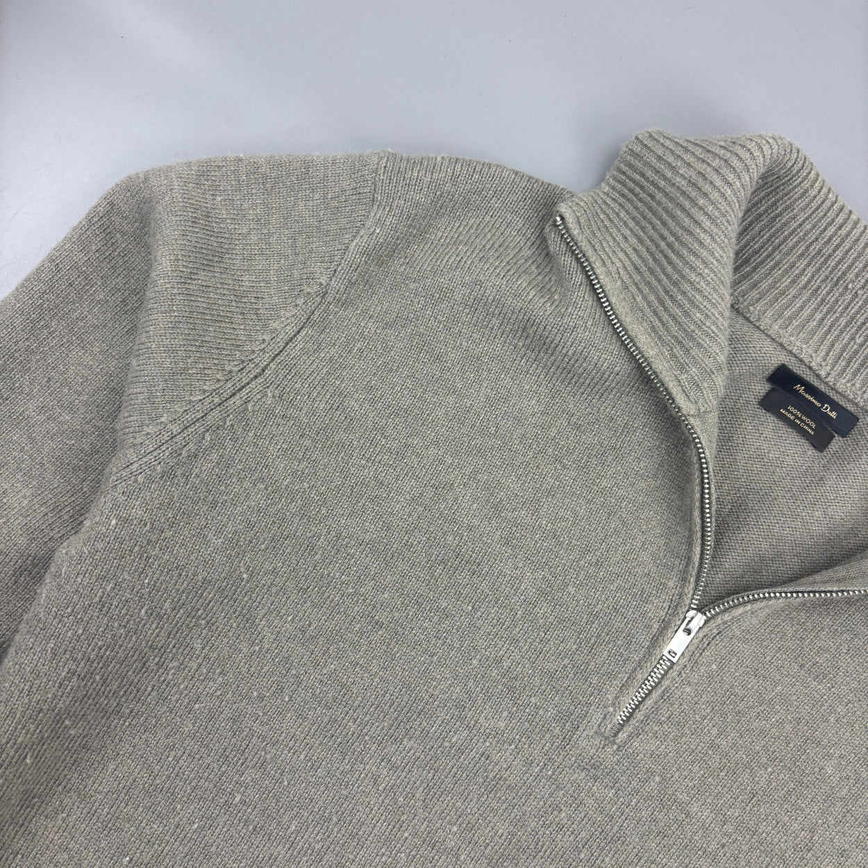 Beige Massimo Dutti Half Zip - Men M - Very Good