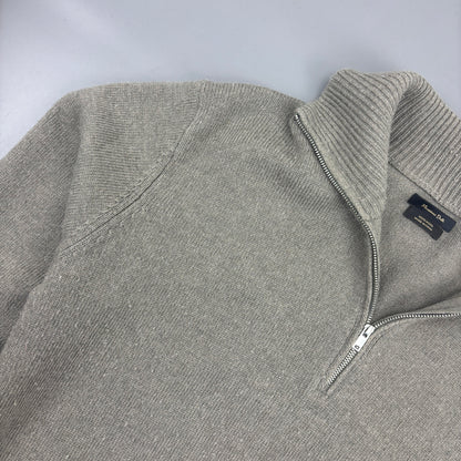 Beige Massimo Dutti Half Zip - Men M - Very Good