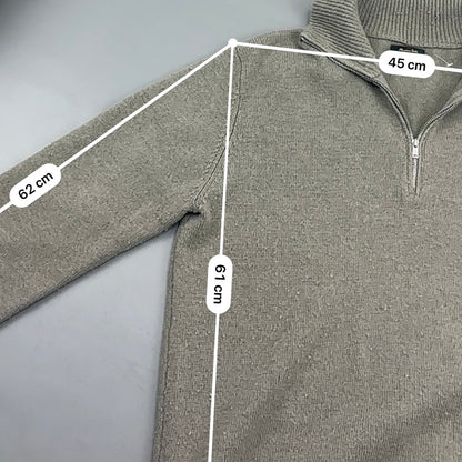 Beige Massimo Dutti Half Zip - Men M - Very Good