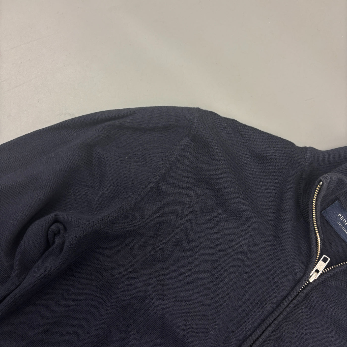 Navy Profuomo Half Zip - Men M - New