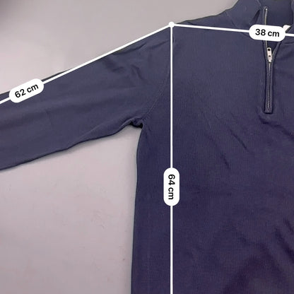 Navy Profuomo Half Zip - Men M - New