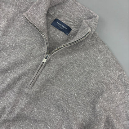 Grey Profuomo Half Zip - Men M - New