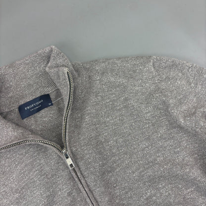 Grey Profuomo Half Zip - Men M - New