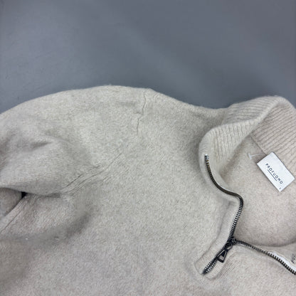 Beige Profuomo Half Zip - Men L - Very Good