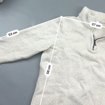 Beige Profuomo Half Zip - Men L - Very Good