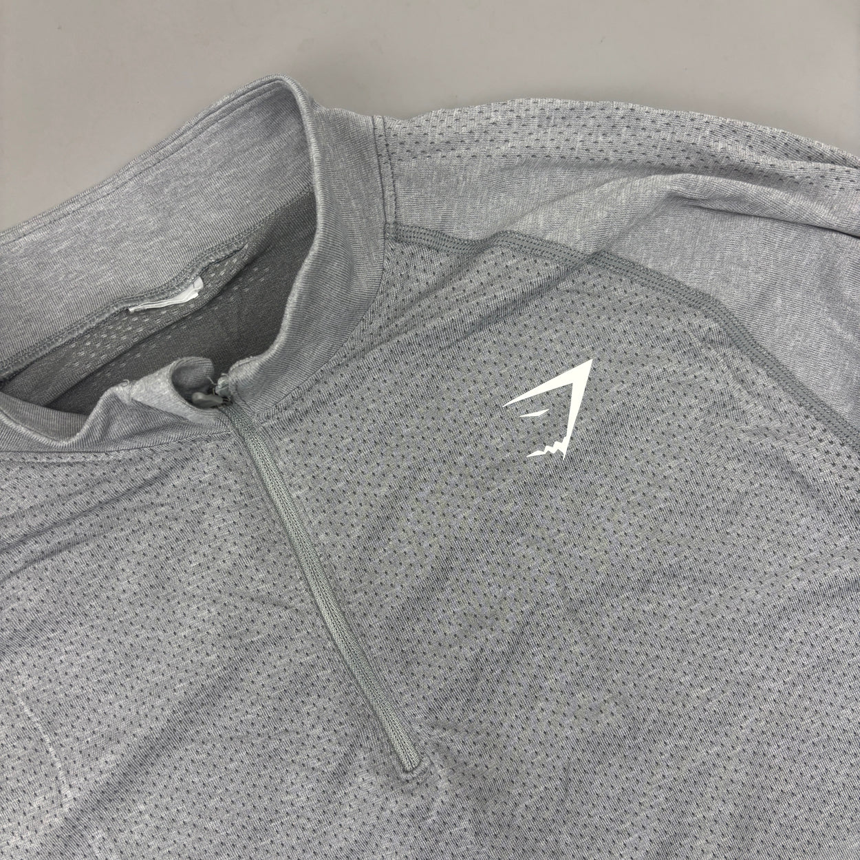 Grey Gymshark Half Zip - Men XL - Very Good