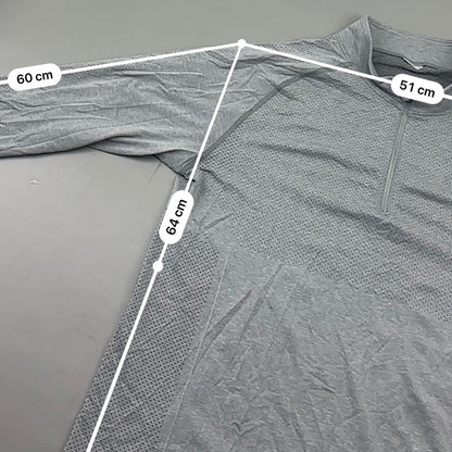 Grey Gymshark Half Zip - Men XL - Very Good