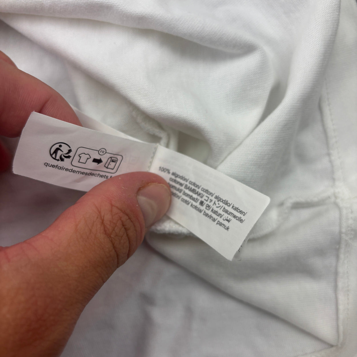 White Zara T-shirt - Men XL - Very Good