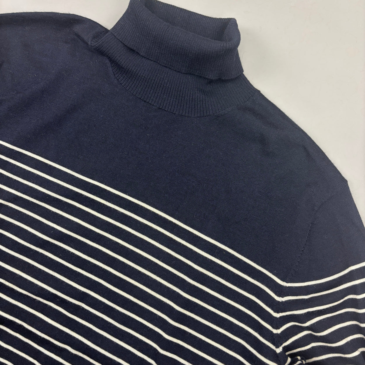 Blue/White Suitsupply Turtleneck - Men XL - New