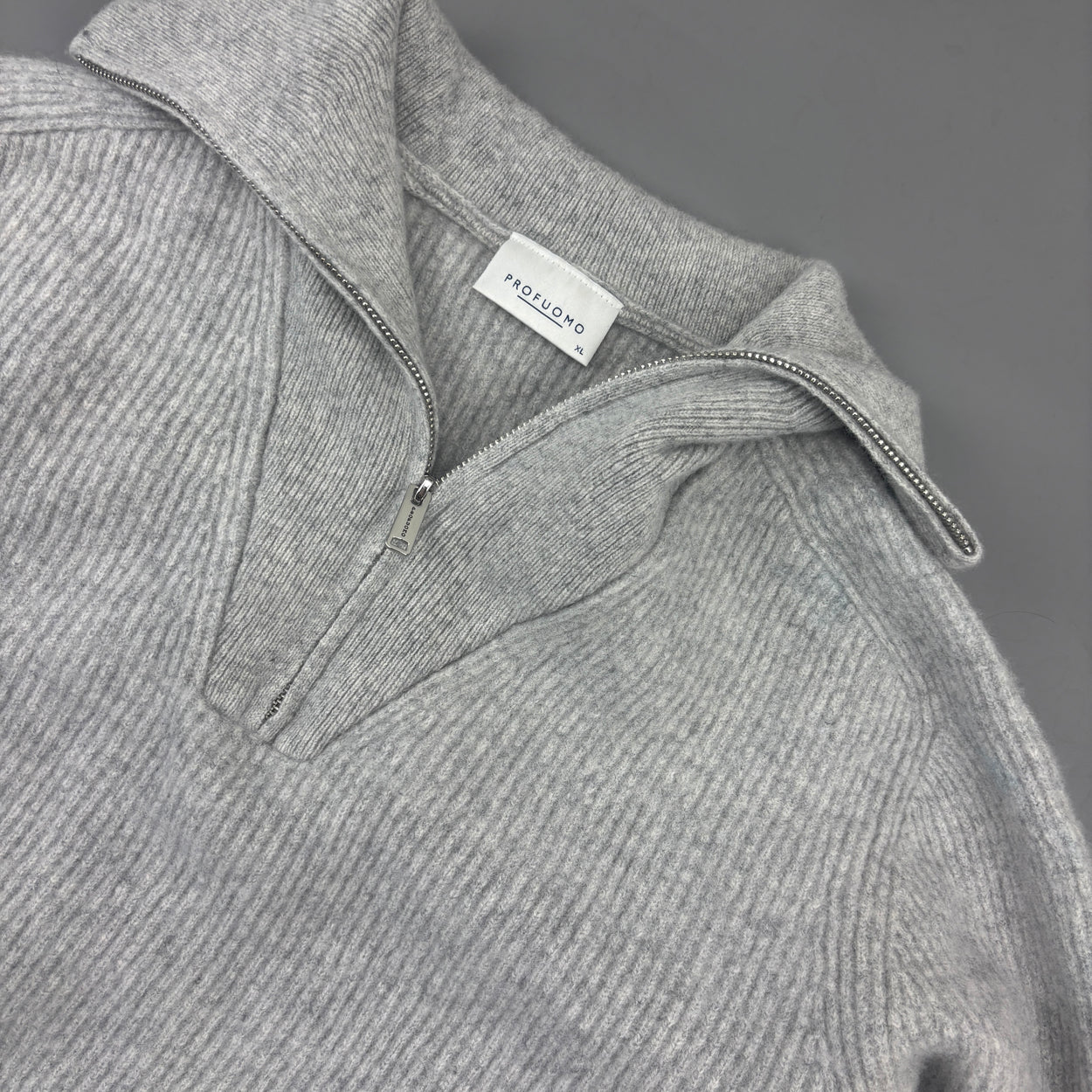 Grey Profuomo Half Zip - Men XS - Very Good