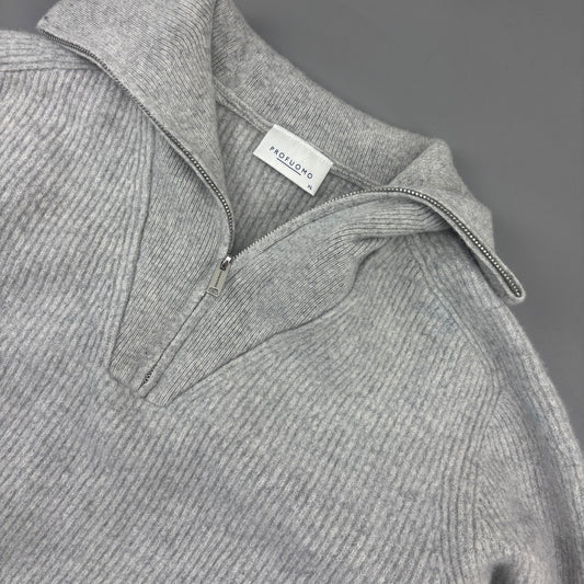 Grey Profuomo Half Zip - Men XS - Very Good