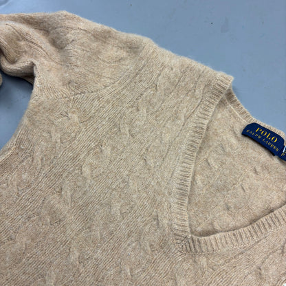 Beige Ralph Lauren V-neck Sweater - Women XXXS - Very Good