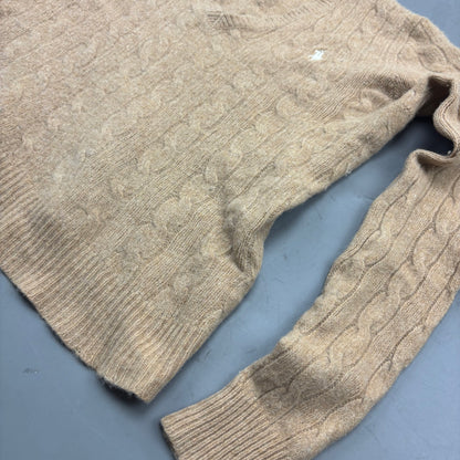 Beige Ralph Lauren V-neck Sweater - Women XXXS - Very Good