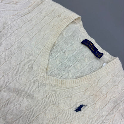 Beige Ralph Lauren V-neck Sweater - Women S - Very Good