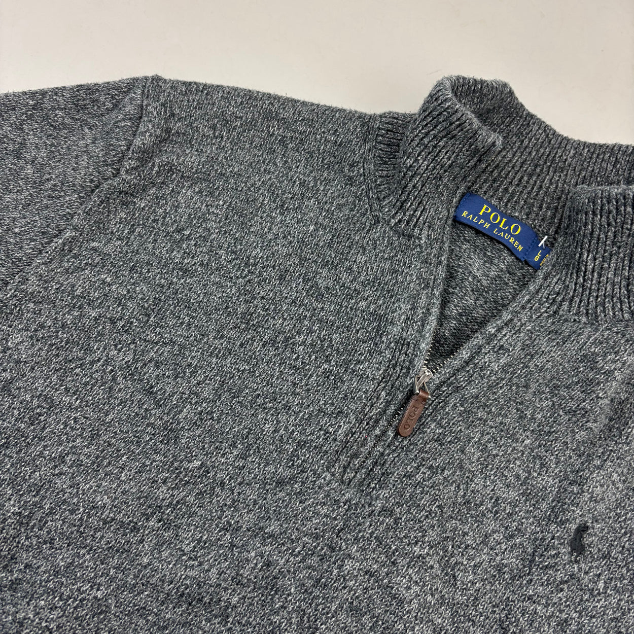 Grey Ralph Lauren Half Zip - Men L - New