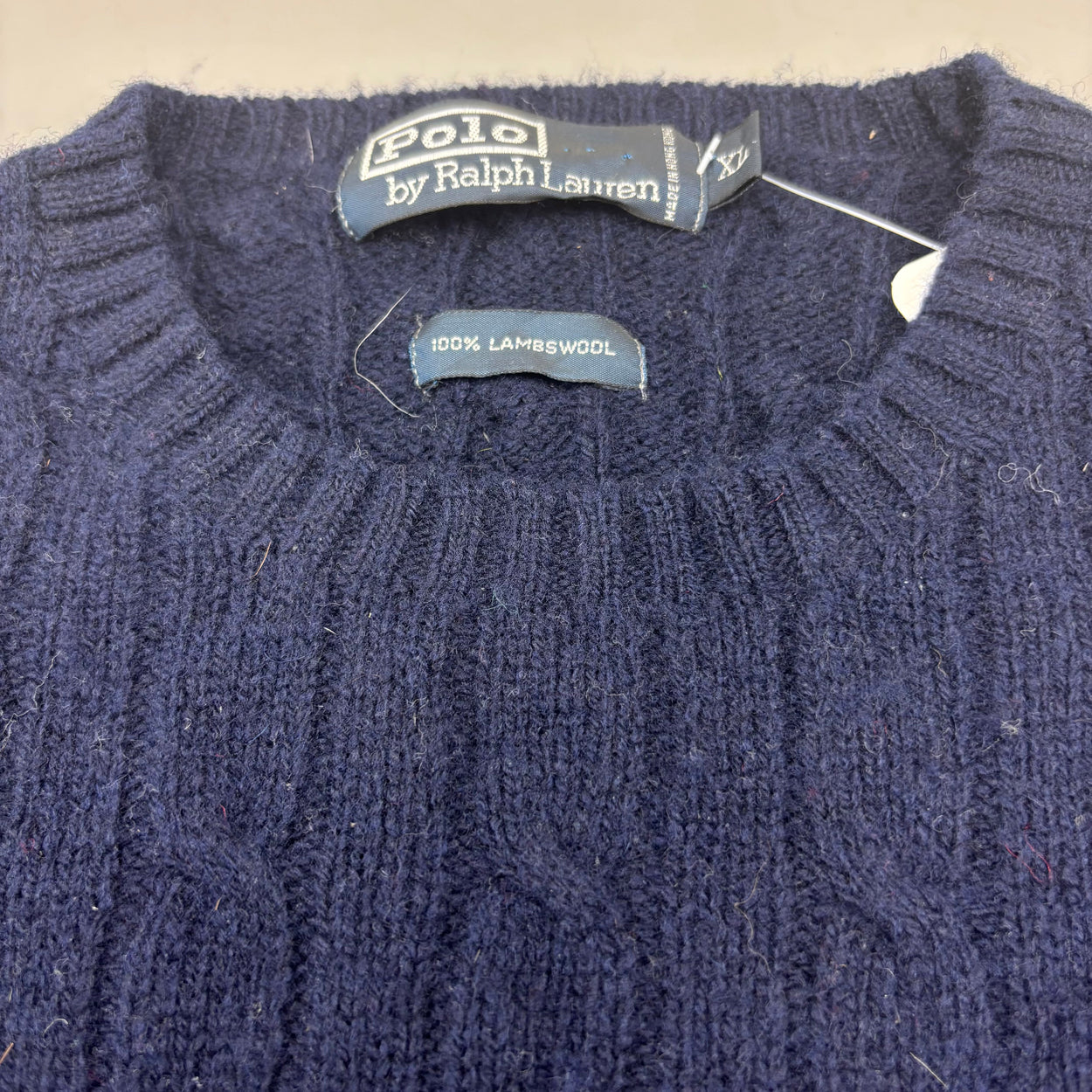 Navy Ralph Lauren Knitted Sweater - Men XL - Very Good
