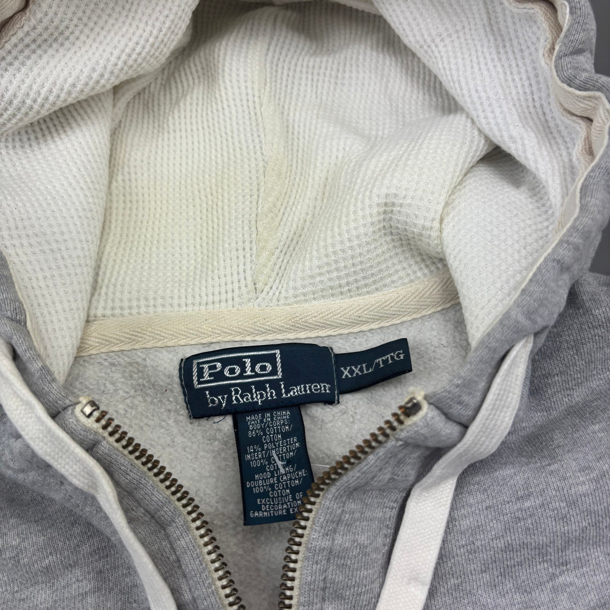Grey Ralph Lauren Zip Vest - Men XXL - Very Good