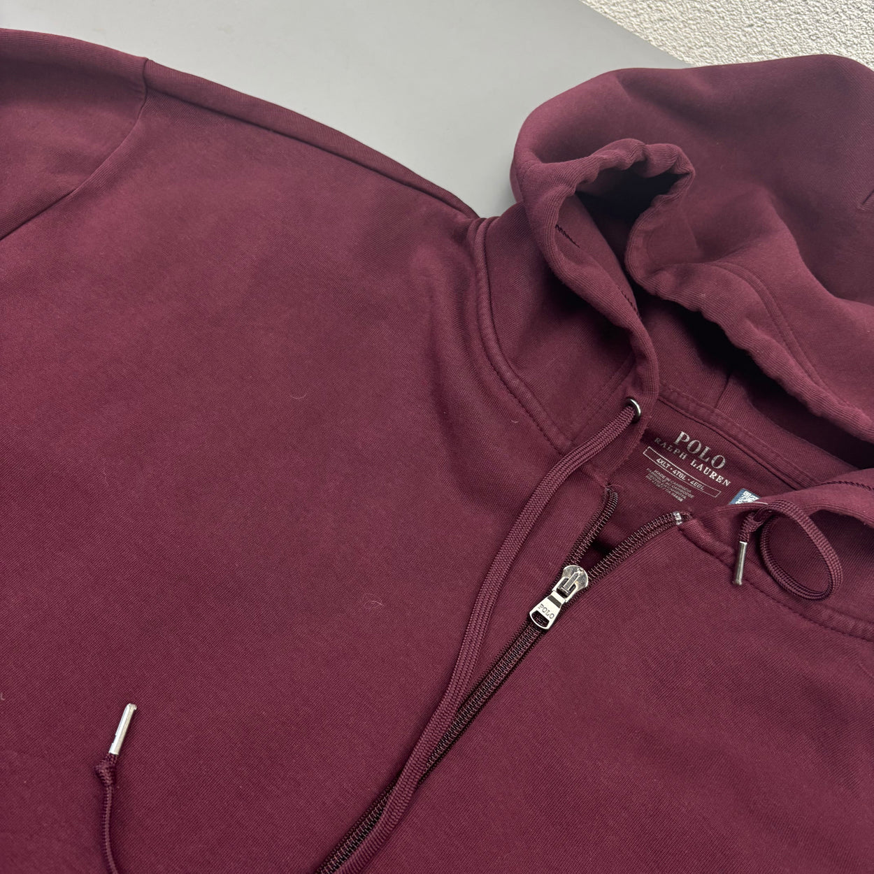 Burgundy Ralph Lauren Zip Vest - Men 4XL - Very Good