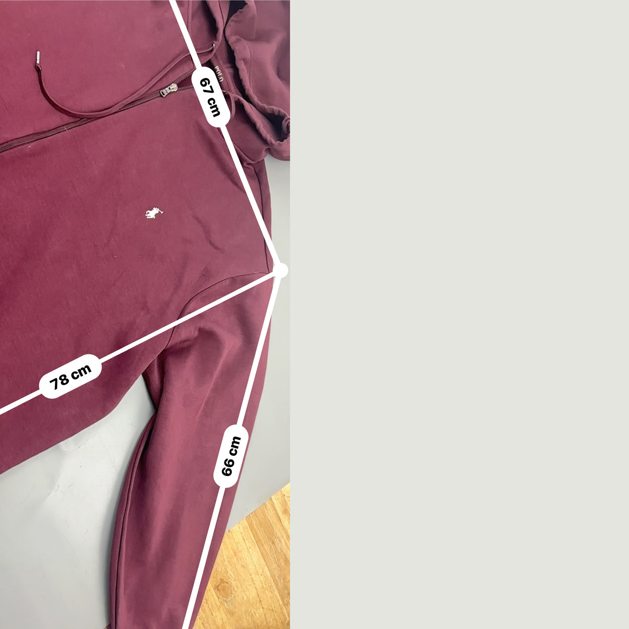 Burgundy Ralph Lauren Zip Vest - Men 4XL - Very Good