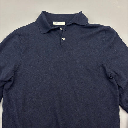 Navy Suitsupply Longsleeve Polo Shirt - Men XS - Very Good