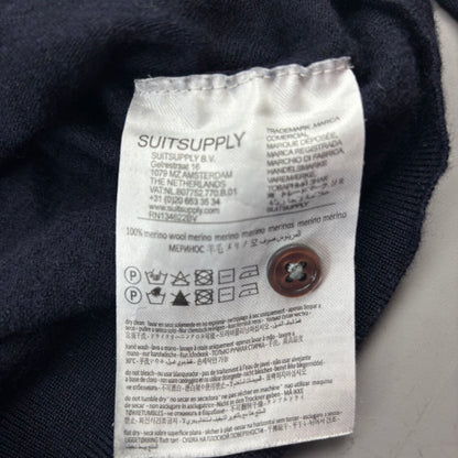Navy Suitsupply Longsleeve Polo Shirt - Men XS - Very Good