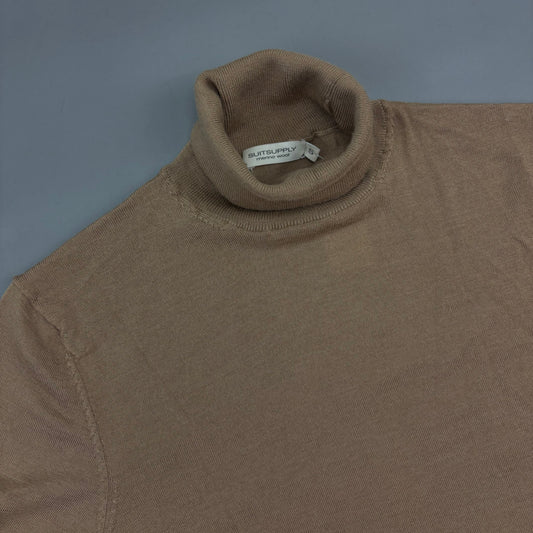 Beige Suitsupply Turtleneck - Men S - New