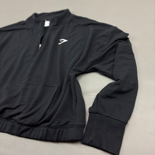 Black Gymshark Half Zip - Women XL - Very Good