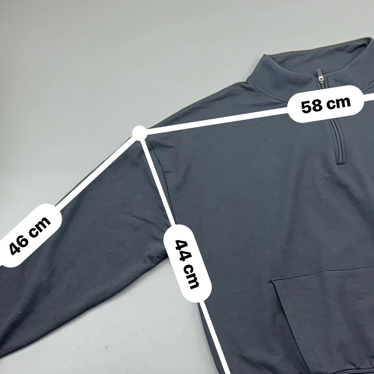 Black Gymshark Half Zip - Women XL - Very Good