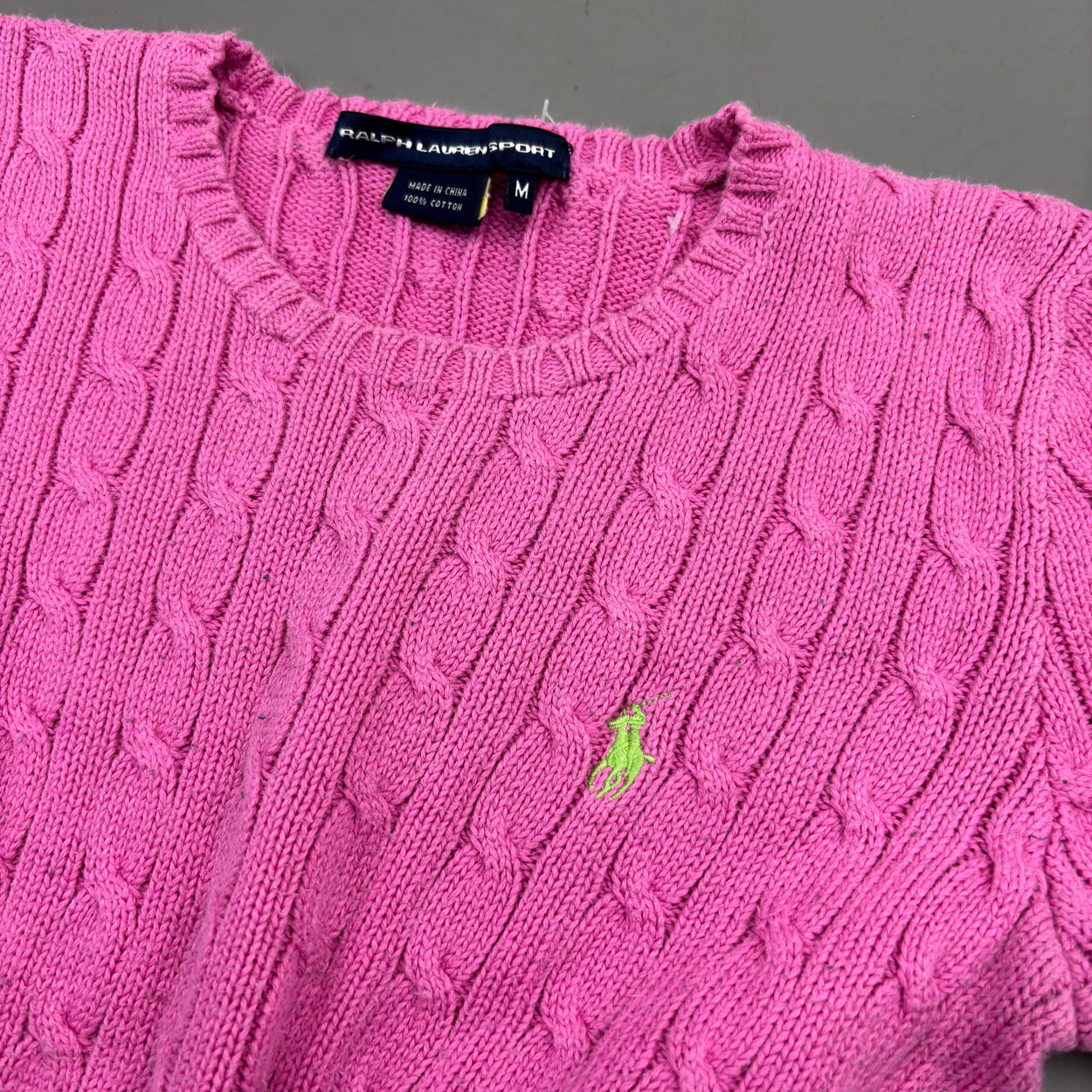 Pink Ralph Lauren Knitted T-Shirt - Women M - Very Good