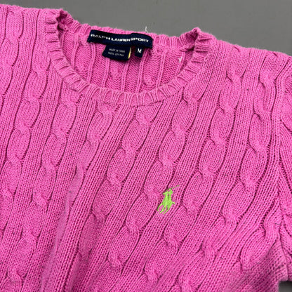 Pink Ralph Lauren Knitted T-Shirt - Women M - Very Good