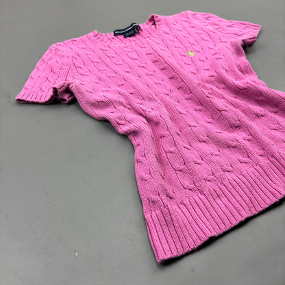 Pink Ralph Lauren Knitted T-Shirt - Women M - Very Good