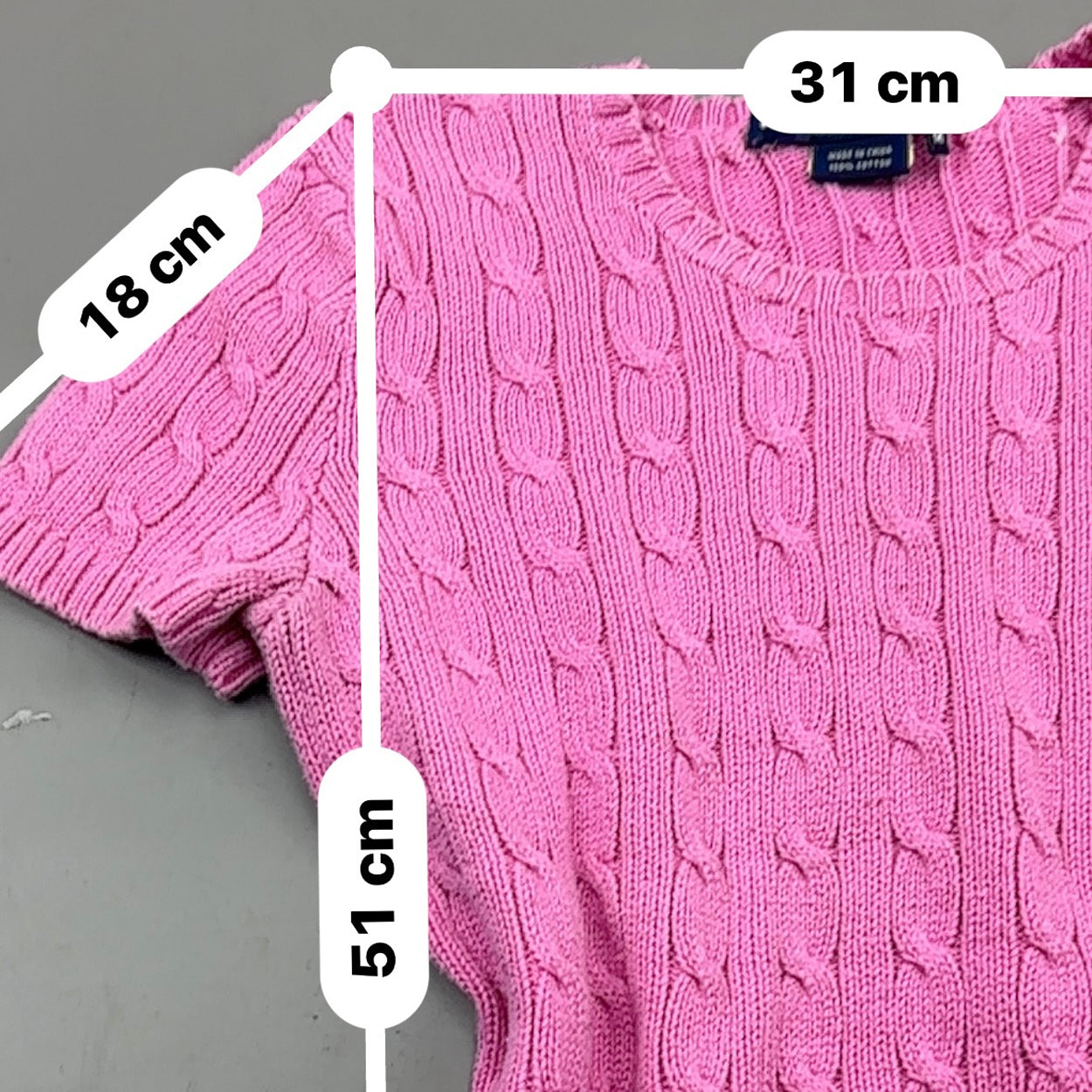 Pink Ralph Lauren Knitted T-Shirt - Women M - Very Good