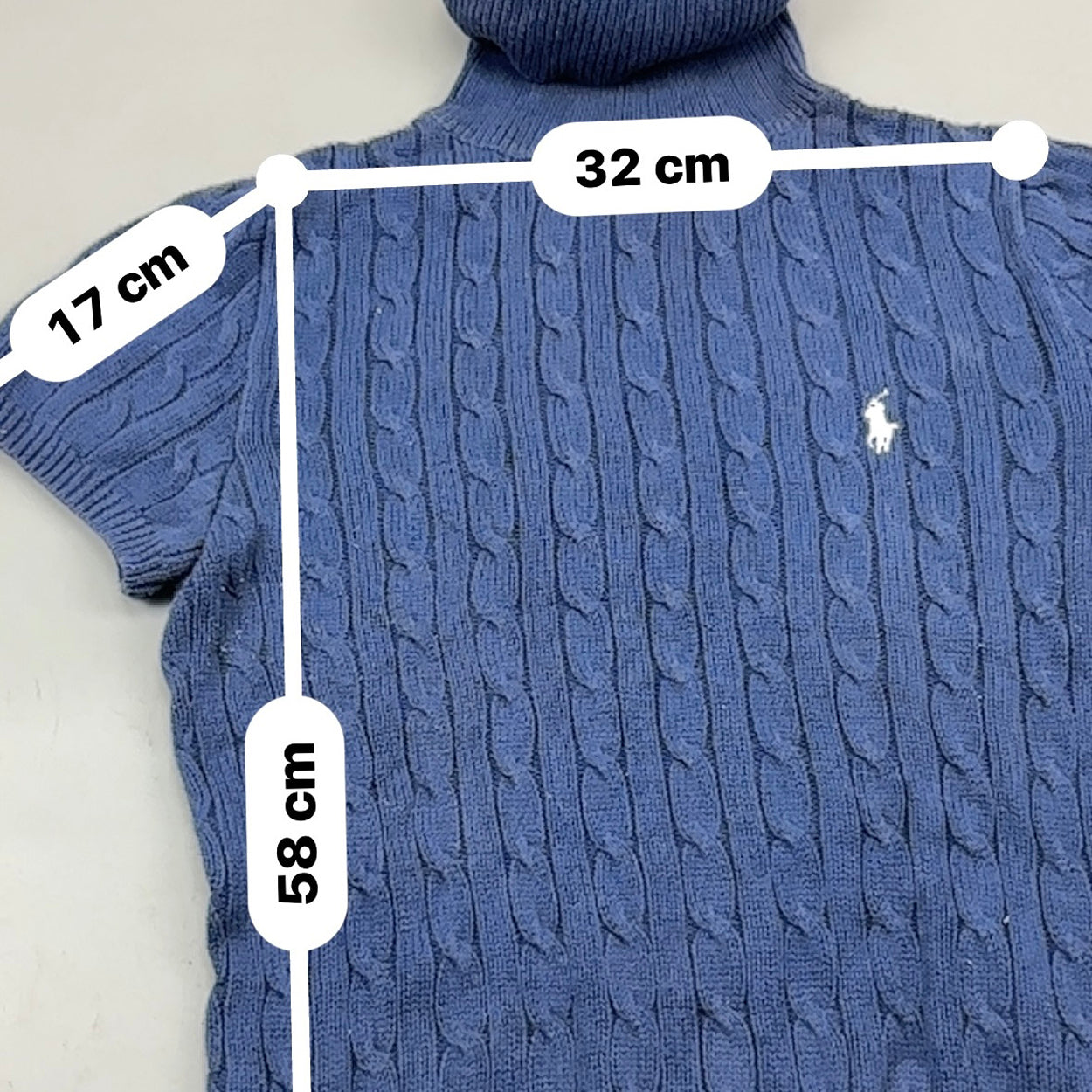 Navy Ralph Lauren Knitted Turtleneck Shirt - Women M - Very Good