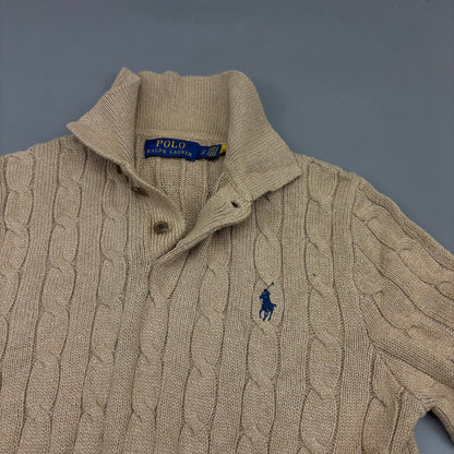 Light Brown Ralph Lauren Knitted T-Shirt - Women XS - Very Good