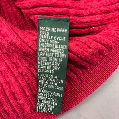 Red Ralph Lauren Knitted T-Shirt - Women M - Very Good