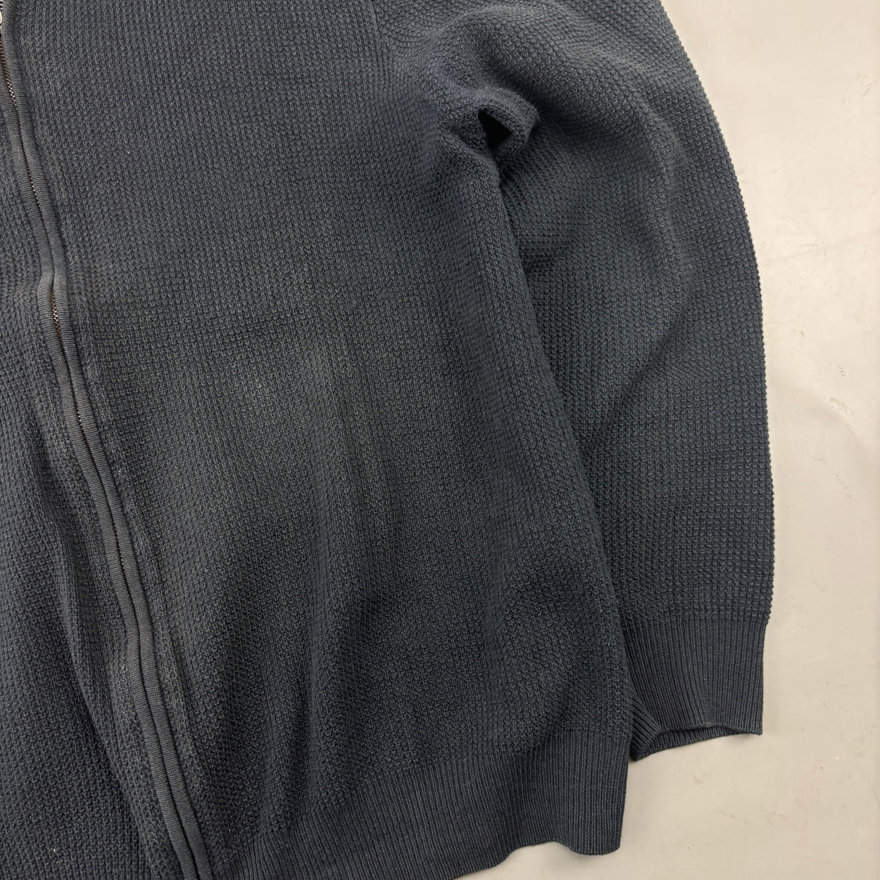 Navy Massimo Dutti Zip Vest - Men XL - Very Good