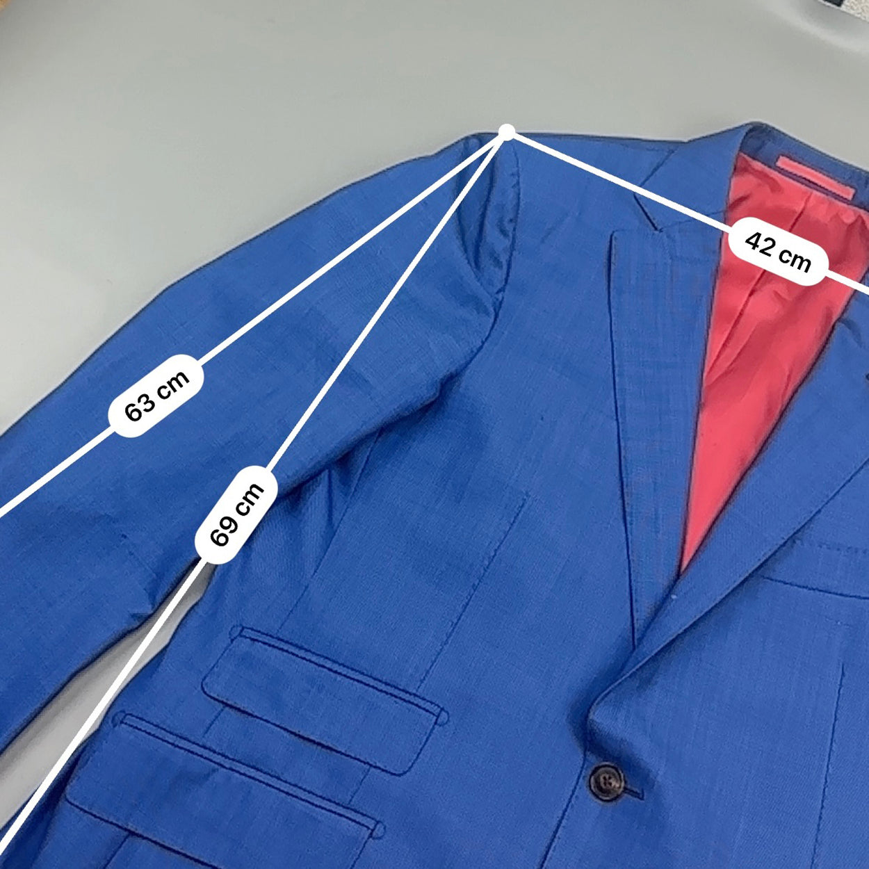 Blue Suitsupply Suit - Men Blazer 48 - Very Good