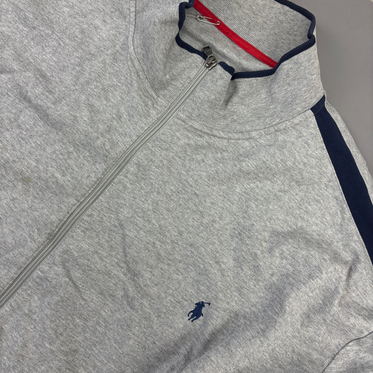 Grey Ralph Lauren Zip Vest - Men 3XL - Very Good
