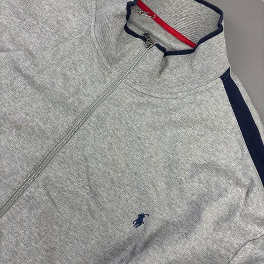 Grey Ralph Lauren Zip Vest - Men 3XL - Very Good